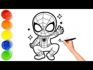 How to Draw Spider-man - Easy Spiderman Drawing For Kids