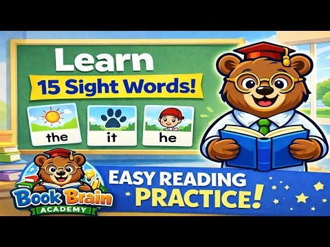 Learn 15 Sight Words for Kids | Easy Reading Practice | Preschool & Kindergarten