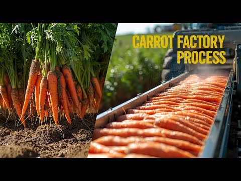 How Carrots are Harvested & Processed | Modern Carrot Processing Technology | Food Factory