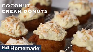 230K views · 846 reactions | Homemade Coconut Cream Donuts = the perfect treat!便朗Check out my quick & easy way to make this tasty treat at home! #HalfHomemade https://qvc.co/halfhomemade423Qfb | David Venable QVC | Facebook