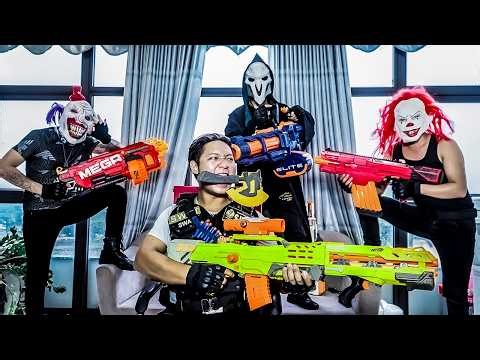 LTT Nerf Mod : SWAT TEAM Mission : Confronting The Obsidian Order's Nerf Guns Crime Spree