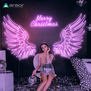 [Hot Item] Letreros de neón con alas de ángel, letrero de letras LED, luz de neón flexible, letrero de neón personalizado