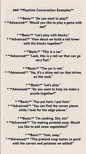 Basic vs Advanced Sentences for Toddler Playtime Conversations | Speech & Language Development Guide
