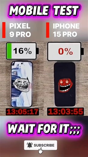 ⚡☠️ PIXEL 9 PRO VS IPHONE 15 PRO BATTERY TEST!! #shorts #ytshorts #shortfeed