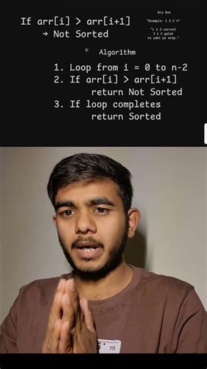 DAY 7 – Check Array Sorted | Logic Building In 30 Days #dsa