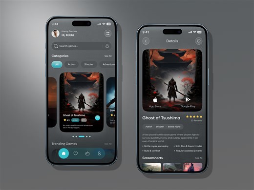 GameHub — Gaming Discovery Mobile App UI
