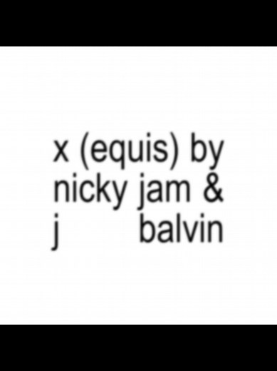 Nicky Jam and J Balvin - Equis Lyrics and Overview