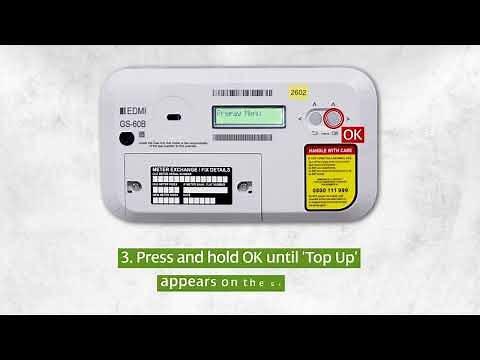 Using your UTRN to top-up the EDMI GS-60B/68B/60A (Gas)