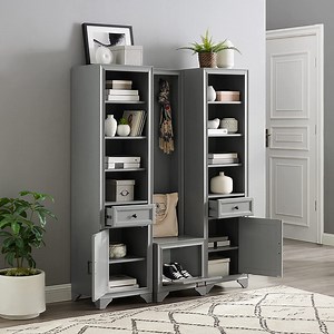 Watch Crosley Furniture 3-Piece Set with Tree and 2 Linen Cabinets on Amazon Live