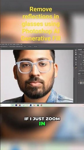 Remove reflections in glasses using Photoshop AI Generative Fill #photoshop #aiphotoshop #aiediting