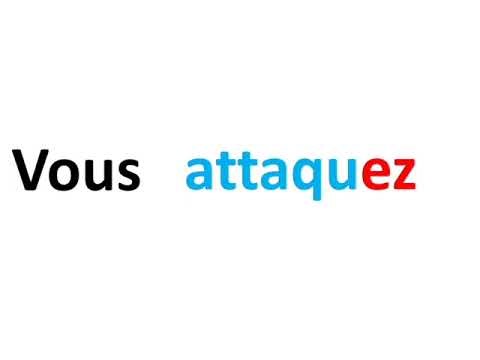 Conjugaison: le verbe attaquer au présent de l'indicatif