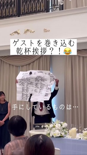 ユニークな乾杯挨拶で盛り上がる結婚式