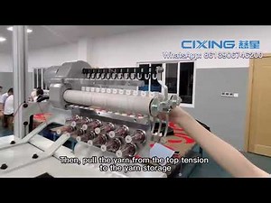 Threading process of flat knitting machine