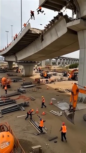 🏗️Giant Bridge Collapse in Japan | Construction Fail Disaster Caught on Camera #fail #construction