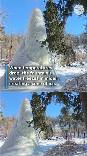 'Ice volcano' erupts in upstate New York. Find out how it was formed.