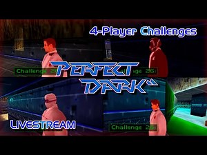 Perfect Dark N64 - 4-Player Challenges 26 and 30