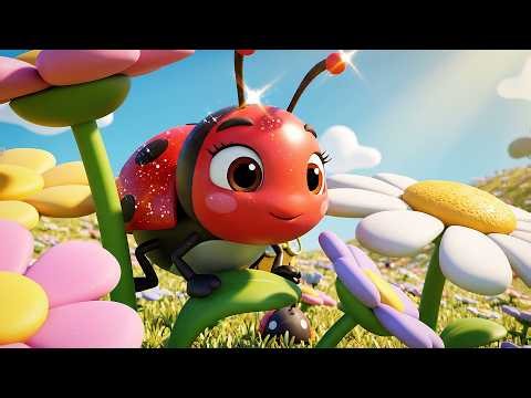Five Little Ladybugs Crawl Crawl Crawl 🐞 | Garden Bug Song & Counting Rhyme