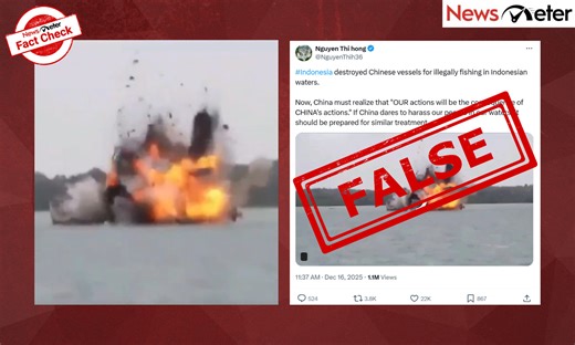 Fact Check: Indonesia destroys Chinese boats over illegal fishing? No, video is 9 years old