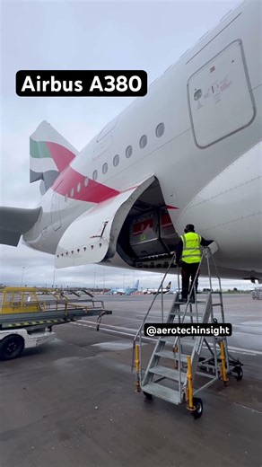 Closing Airbus A380 Aft cargo door