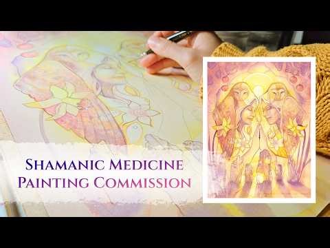 Shamanic Medicine Painting Timelapse | Visionary Watercolour Commission