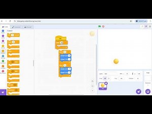 Code for animating a ball to bounce in Code Mitra