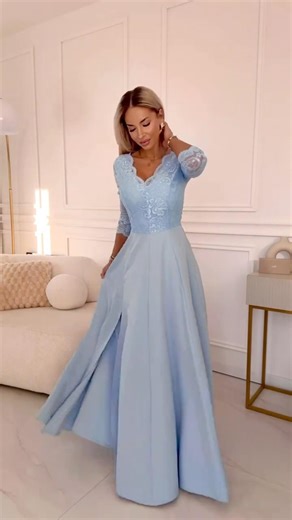Elegant Baby Blue Lace Maxi Dress - The Occasion Look Everyone Stops For | 309-15 | #bluedress