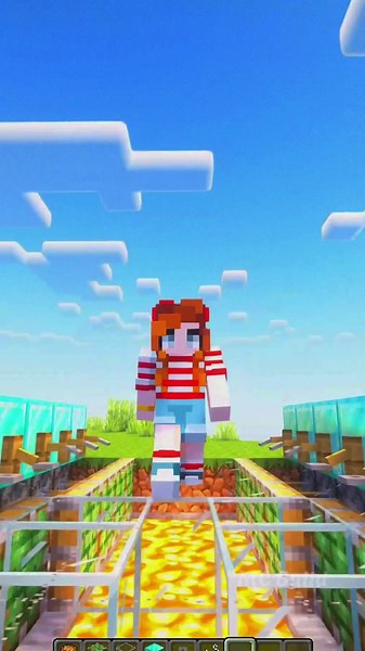 Minecraft Lava Brige 😱 #minecraftbuilding