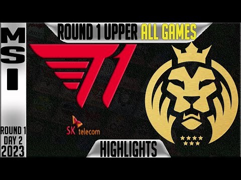T1 vs MAD Highlights ALL GAMES | MSI 2023 Brackets Round 1 Upper | T1 vs MAD Lions
