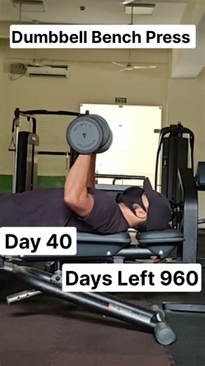 Day 40 | Dumbbell Bench Press – Correct Form (Fix This Mistake) #dumbell #chest #workout #gym
