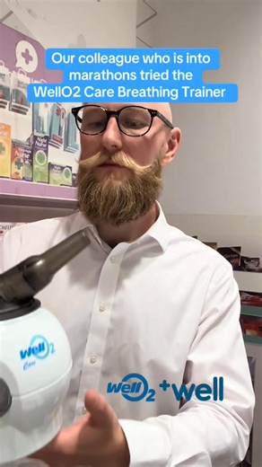 Get £50 OFF the WellO2 Breathing Trainer at well.co.uk! By using WellO2 for just 5 minutes a day, you can strengthen your breathing muscles. Athletes around the world use WellO2 to optimise breathing capacity, maximise performance and have a faster recovery. Shop now via the link in the comments, and breathe and recover like a pro. #breathingtrainer #fitness #breathebetter | Well Pharmacy