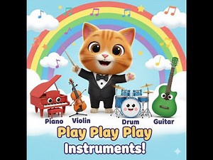 🎶Play Play Instruments! 🎶 Adorable 3D Cats Play Piano, Guitar, Drums & More