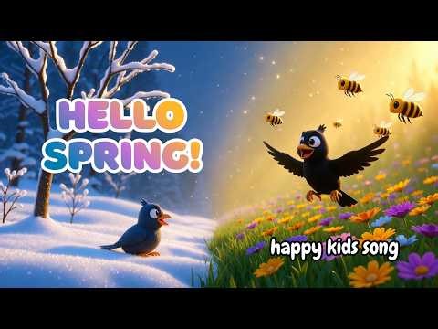 🎵 Hello Spring, Goodbye Winter! 🌸 | Kids Song with Bees & Birds in the Spring | QQ Avenue