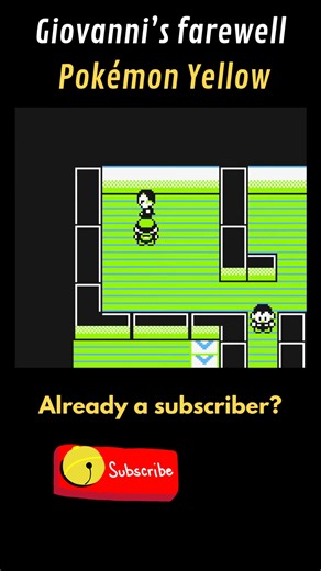 Giovanni's farewell. On Pokémon Yellow, you have to talk with him again. #pokemon #pokemonyellow #nostalgia #giovanni #retrogaming #nintendo | PokéMarcos