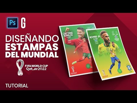 Photoshop Tutorial | Diseño de Estampas Mundial Catar 2022 | Designing World Cup 2022 Stamps