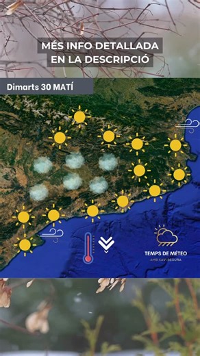 Temps de Méteo on Instagram: "❗️PREVISIÓ: El sol s’imposarà, però tornaran les boires a l’interior 🧐Què has de tenir en compte: - DOMINI DEL SOL - BOIRA A L’INTERIOR - TRAMUNTANA I MESTRAL ❗️PREVI RESUM❗️ La llevantada ja és història, després d’uns dies de molta pluja i neu que han fet augmentar les reserves dels embassaments i han cobert el Pirineu d’un mantell de neu que en alguns casos feia anys que no es veia a finals de desembre. Una situació molt beneficiosa que es trencarà transitòriamen