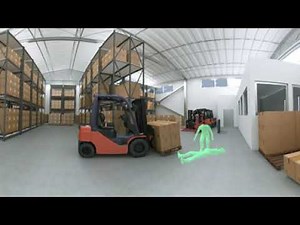 フォークリフトの事故事例 フォークリフト前方に作業員が飛び出してくる事例 flt 08 021 01 d