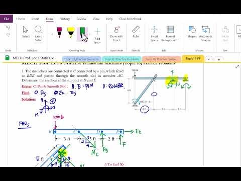 Statics: Frames and Machines - Practice Problem 1