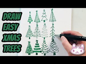 How To Draw A Christmas Tree: 12 Styles With 1 Marker