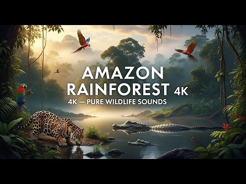 AMAZON RAINFOREST 4K — PURE Wildlife Sounds