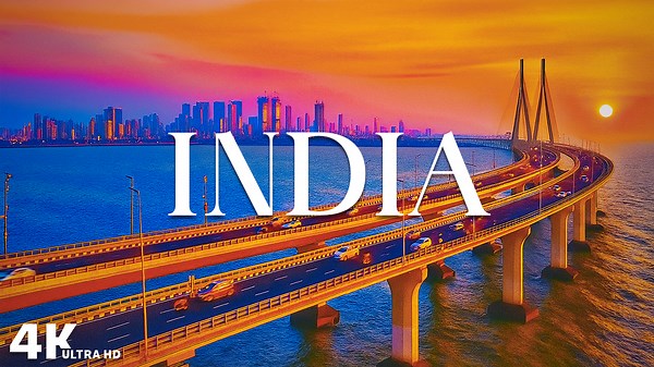 India in 4K – Scenic Relaxation Film with Peaceful Music | 4K HDR Color