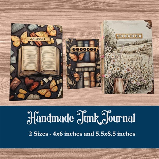 Handmade Blank Junk Journal: Creative Starter Kit With Ephemera - Etsy