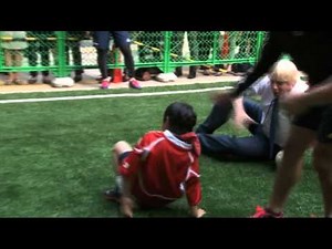 Boris bulldozes through child in rugby game