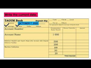 HOW TO FILL OUT DEPOSIT SLIP