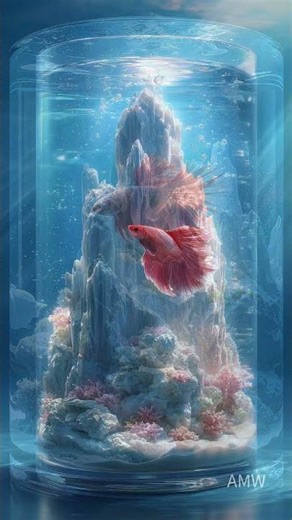 🌊 AquaMyst World Volcano Betta #shorts #art #aquarium #nature #fyp