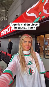 Algeria didn’t lose. Because football is more than a score. It’s the voices that never stop, the flags that never drop, and fans who show up no matter what. This is why Algeria hits different. This is what real support looks like. 🇩🇿🔥 #afcon #algeria | Jess Melu