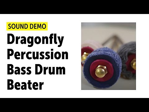 Dragonfly Percussion | Hard Leather, Medium Canvas, Soft Flannel | Bass Drum Beater | Sound Demo