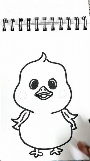 Cute chick 🐥 drawing #art #drawing #drawingtutorials #trendingshorts #chicks
