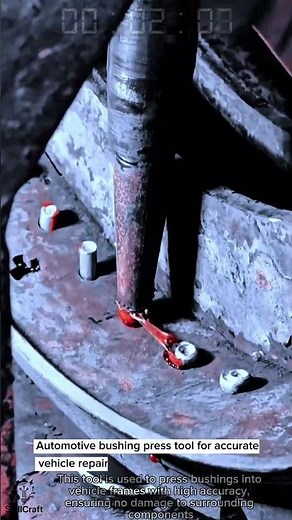 Automotive bushing press tool for accurate vehicle repair