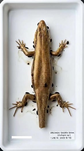 A scientific decomposition time-lapse showing how insects break down a golden lizard over time. This natural process plays an important role in recycling nutrients back into the environment. #fyp #timelapse #decomposition #LearnOnTikTok #naturetok