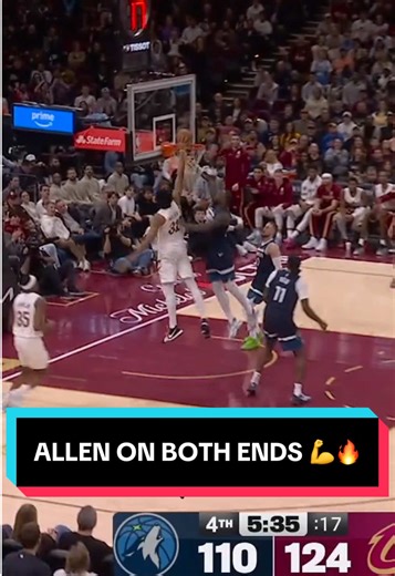 Jarrett Allen's Incredible Block and Dunk Moment